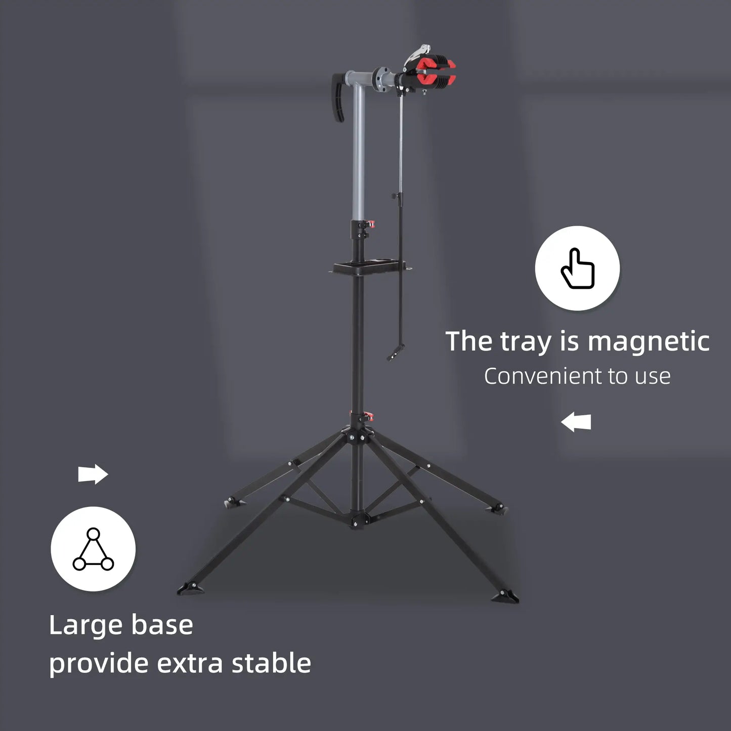 Adjustable Bike Repair Stand, Telescopic Arm, 70.75", Tool Tray Bike Repair Stands at Gallery Canada