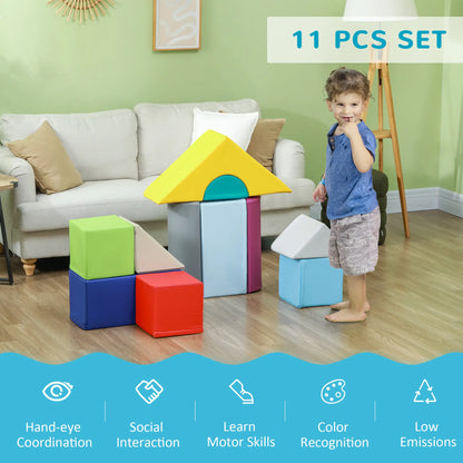 11 Piece Soft Play Blocks Kids Climb and Crawl Gym Toy Foam Building Light Colour Kids Gym & Playmats at Gallery Canada