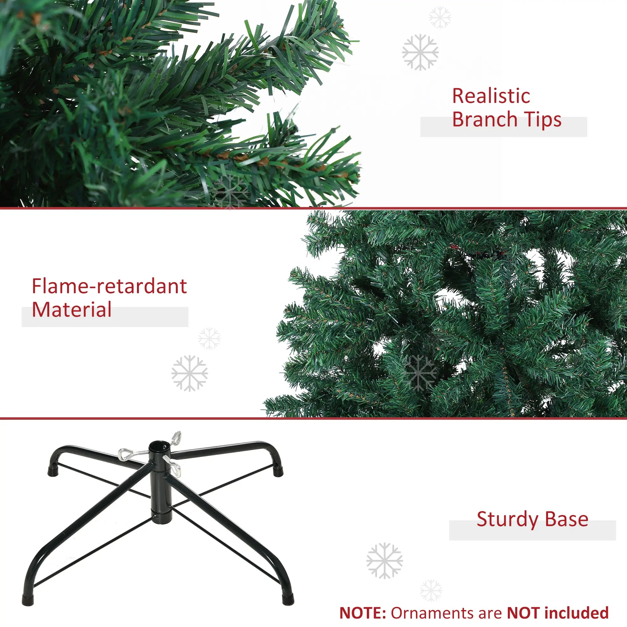 6ft Unlit Artificial Spruce Christmas Tree, Solid Metal Stand Artificial Christmas Trees at Gallery Canada