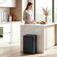 10.6 Gal (40 L) Poubelle Automatique, Couvercle à Fermeture Douce, Noir