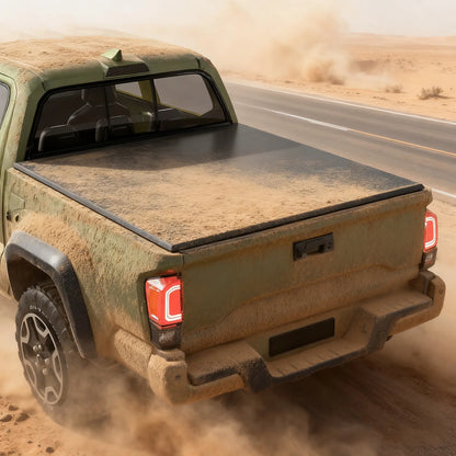 5.8ft Soft Tri-Fold Truck Bed Tonneau Cover, 5.5 ft Bed, Black Automotive at Gallery Canada