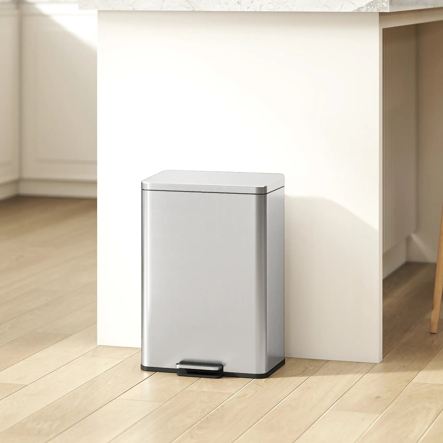 5.3 Gallon/20 L Garbage Bin, Soft Close Lid, Removable Bucket, Silver Small Kitchen Appliances at Gallery Canada