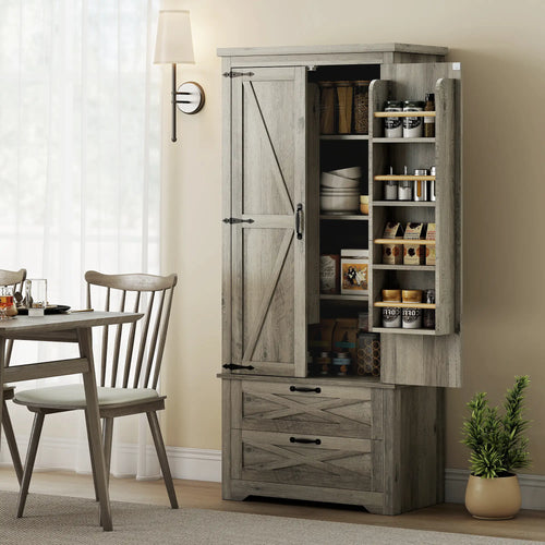 Farmhouse Kitchen Pantry Cabinet, 64