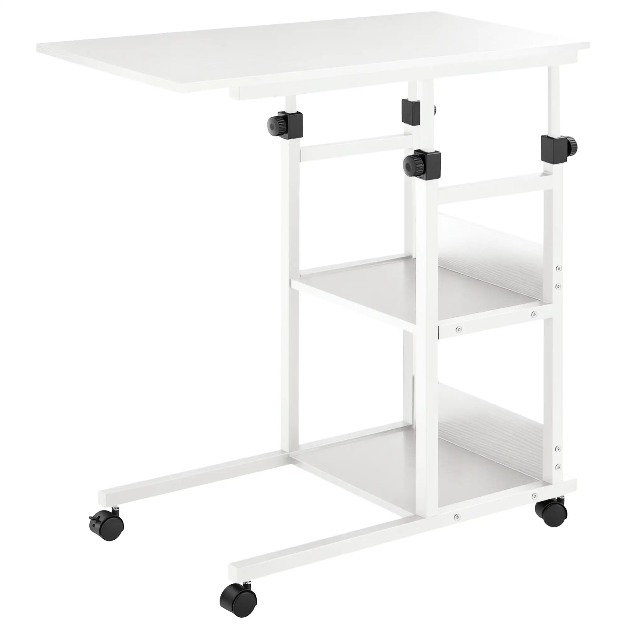Mobile Standing Desk, Adjustable Height 31.5 inch, White Side Tables at Gallery Canada