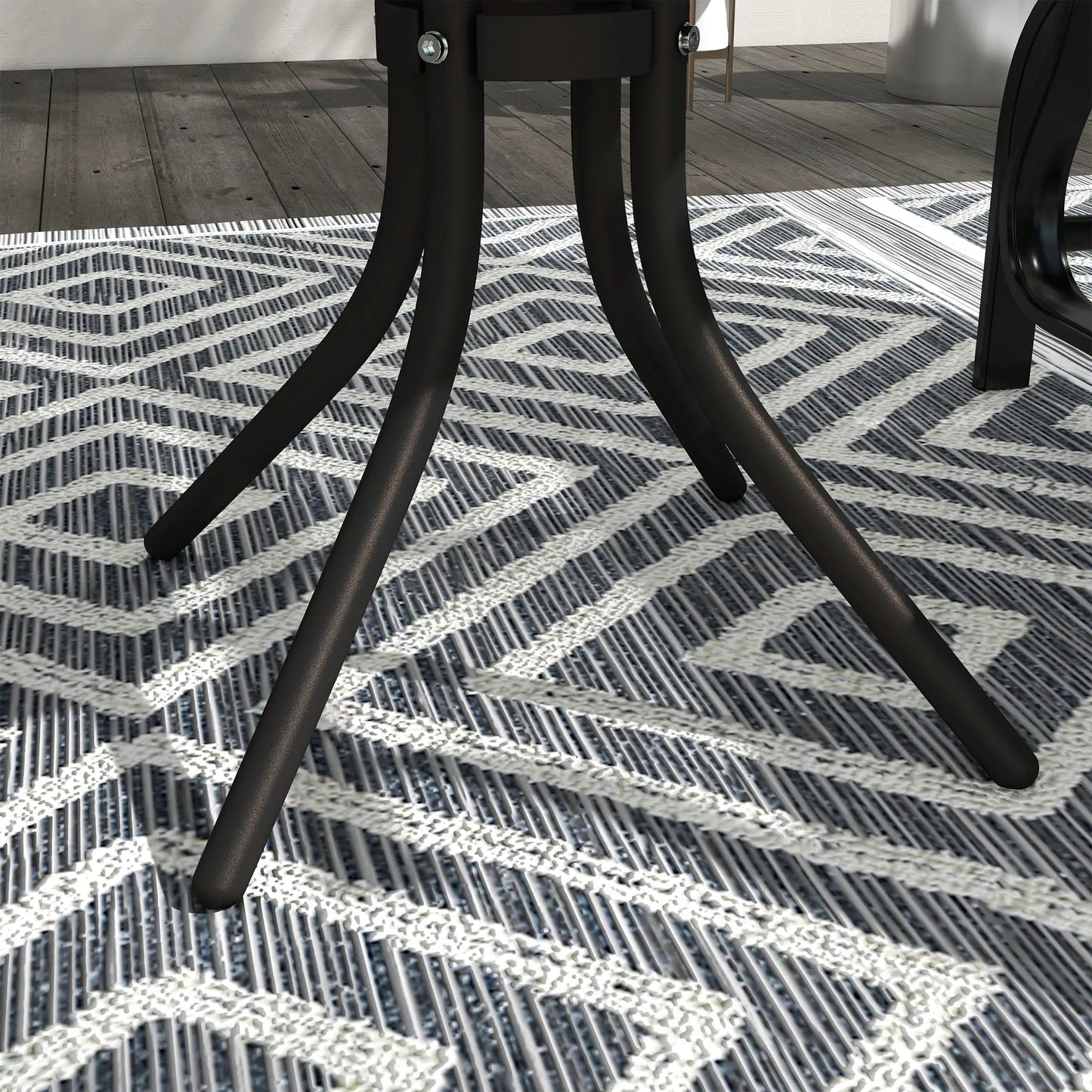 3PCs Gliding Rocking Chair, Bistro Tea Table Set, Light Blue Outdoor Gliders at Gallery Canada