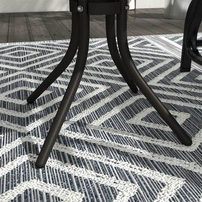 3PCs Gliding Rocking Chair, Bistro Tea Table Set, Light Blue Outdoor Gliders at Gallery Canada