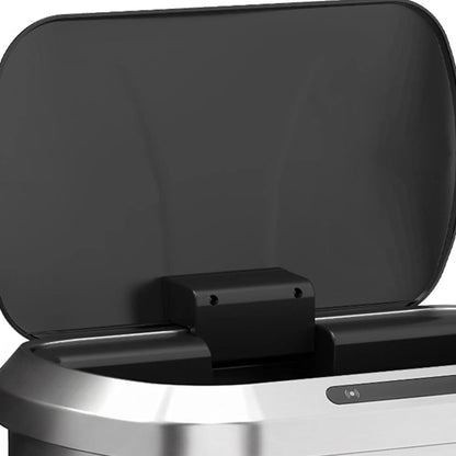 Automatic Trash Can, 13.2Gal / 50L, Touchless, Soft-Close Lid, Silver