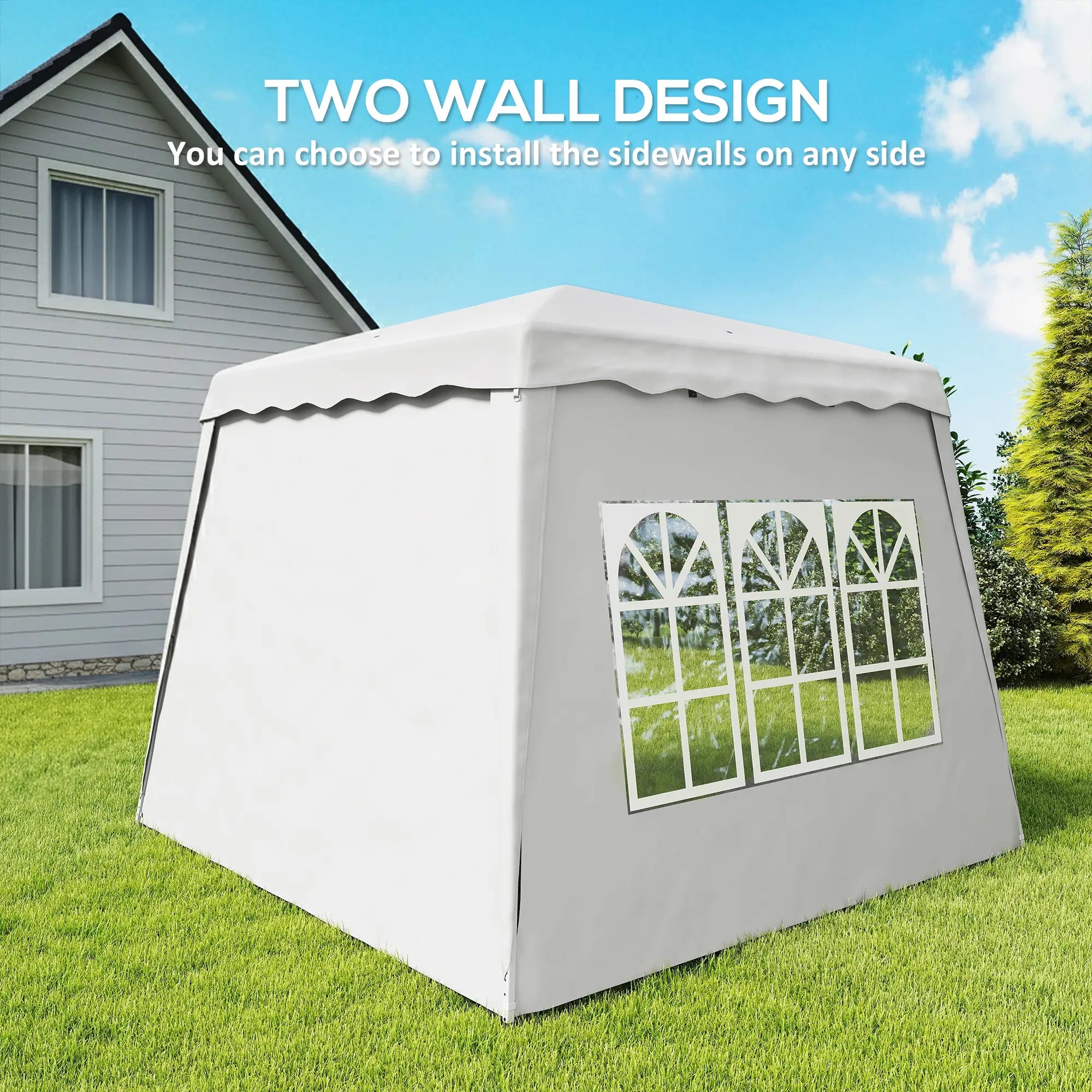 Pop Up Canopy Tent With Sidewalls, UV50+, Carry Bag, Slant Legs, 8 x 8ft Pop Up Canopies at Gallery Canada
