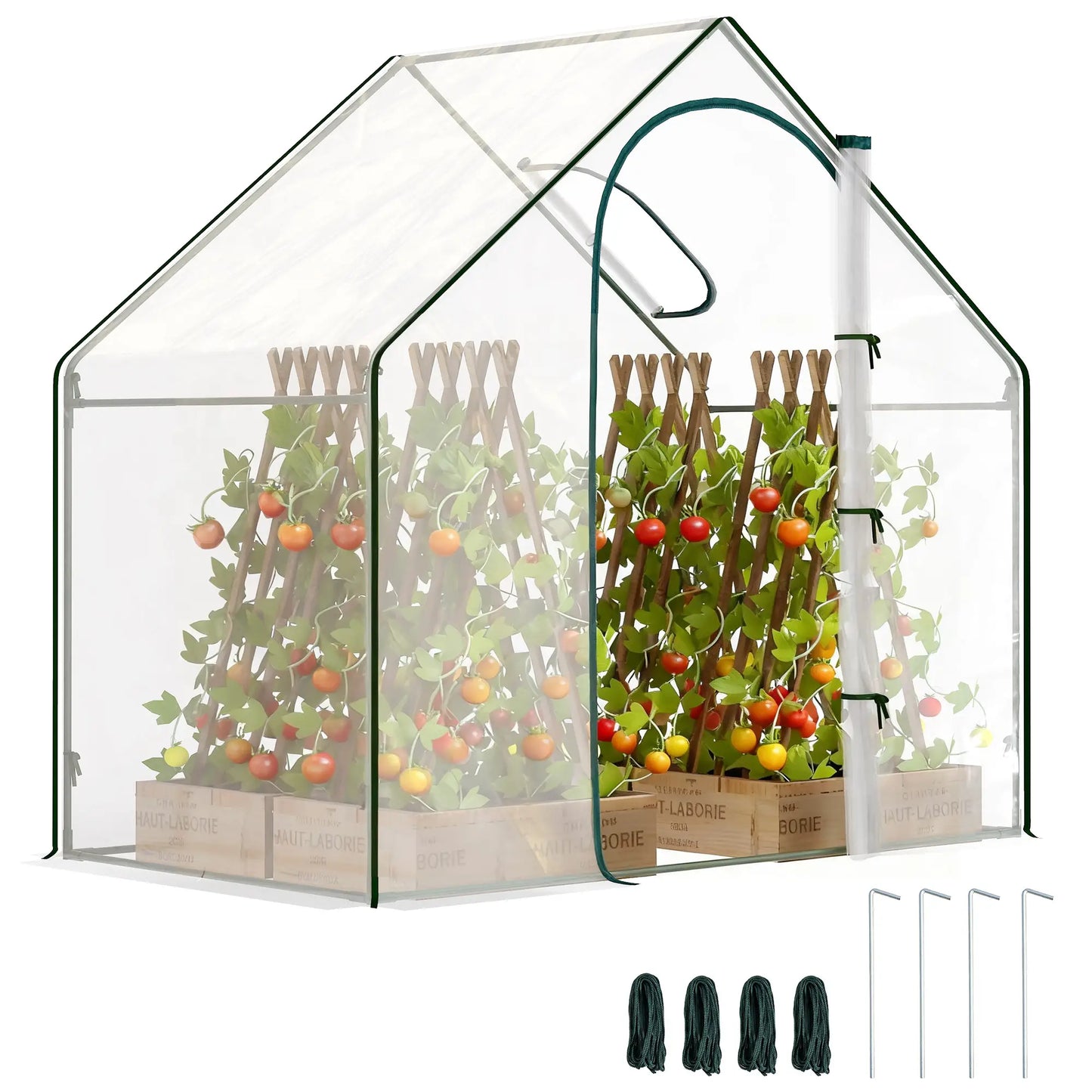 6'x3.3'x5.5' Walk-in Greenhouse, Portable Mini for Plants, Clear Cover Mini Greenhouses Clear at Gallery Canada