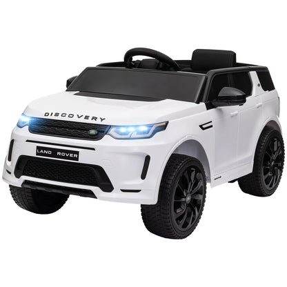 12V Ride on Car, Remote Control, Soft Start, LED Lights, Music Horn, White Electric Toy Cars White at Gallery Canada