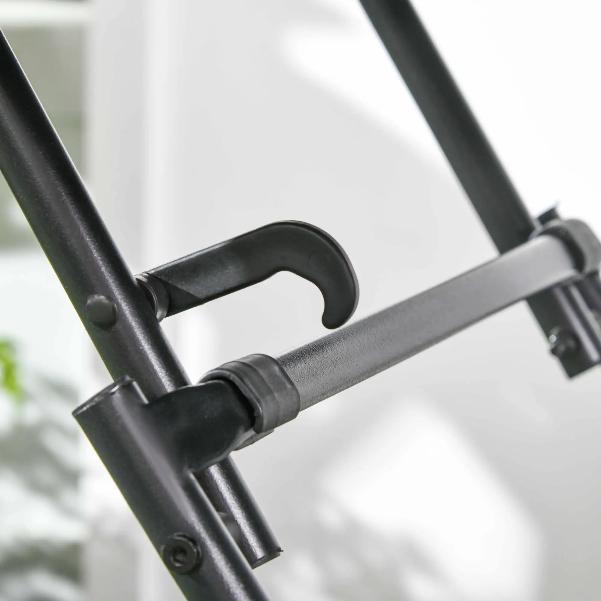 Folding Coffee Table, Square Side Table, Metal Top, 23.6