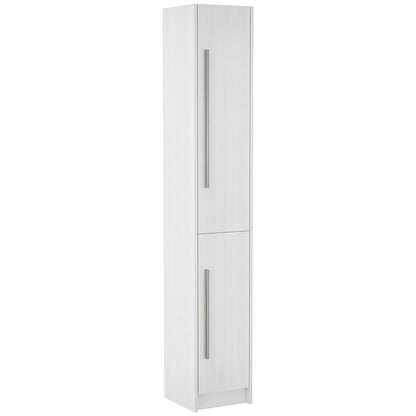 Tall Bathroom Storage Cabinet, Adjustable Shelves, Wood Grain, White Bathroom Cabinets at Gallery Canada