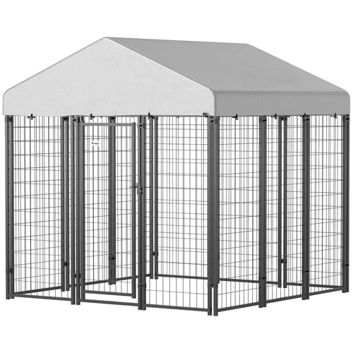 Outdoor Dog Kennel, Waterproof UV-Resistant Cover, 6 x 6 x 6 ft
