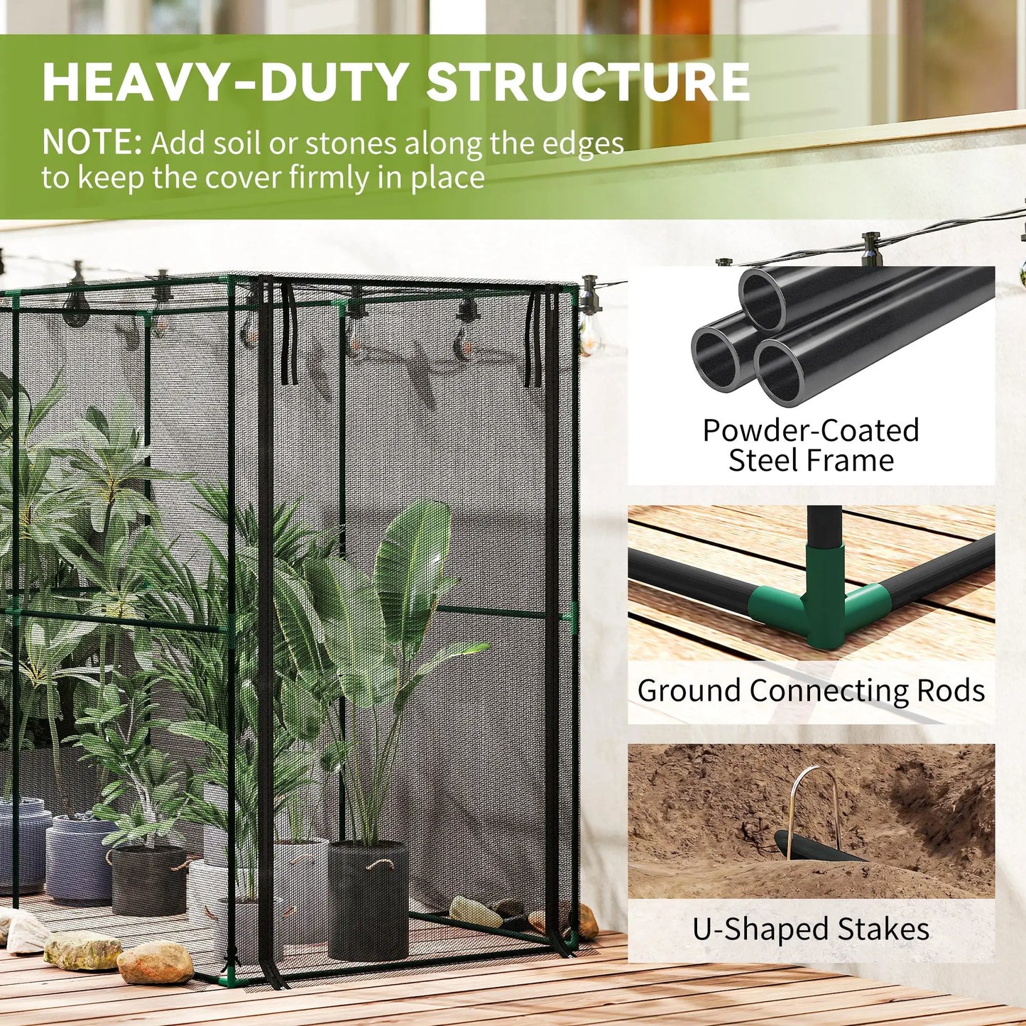 Plant Protection Cage With Zippered Door, Black Crop Cage at Gallery Canada