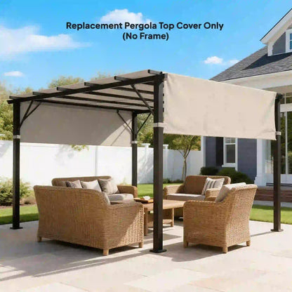 UV Protection Pergola Replacement Canopy, 10' x 11.8', Khaki Gazebo Canopy Replacement at Gallery Canada
