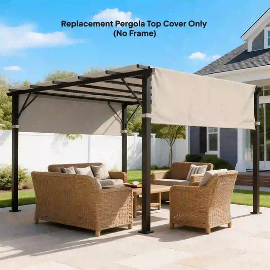 UV Protection Pergola Replacement Canopy, 10' x 11.8', Khaki Gazebo Canopy Replacement Khaki at Gallery Canada