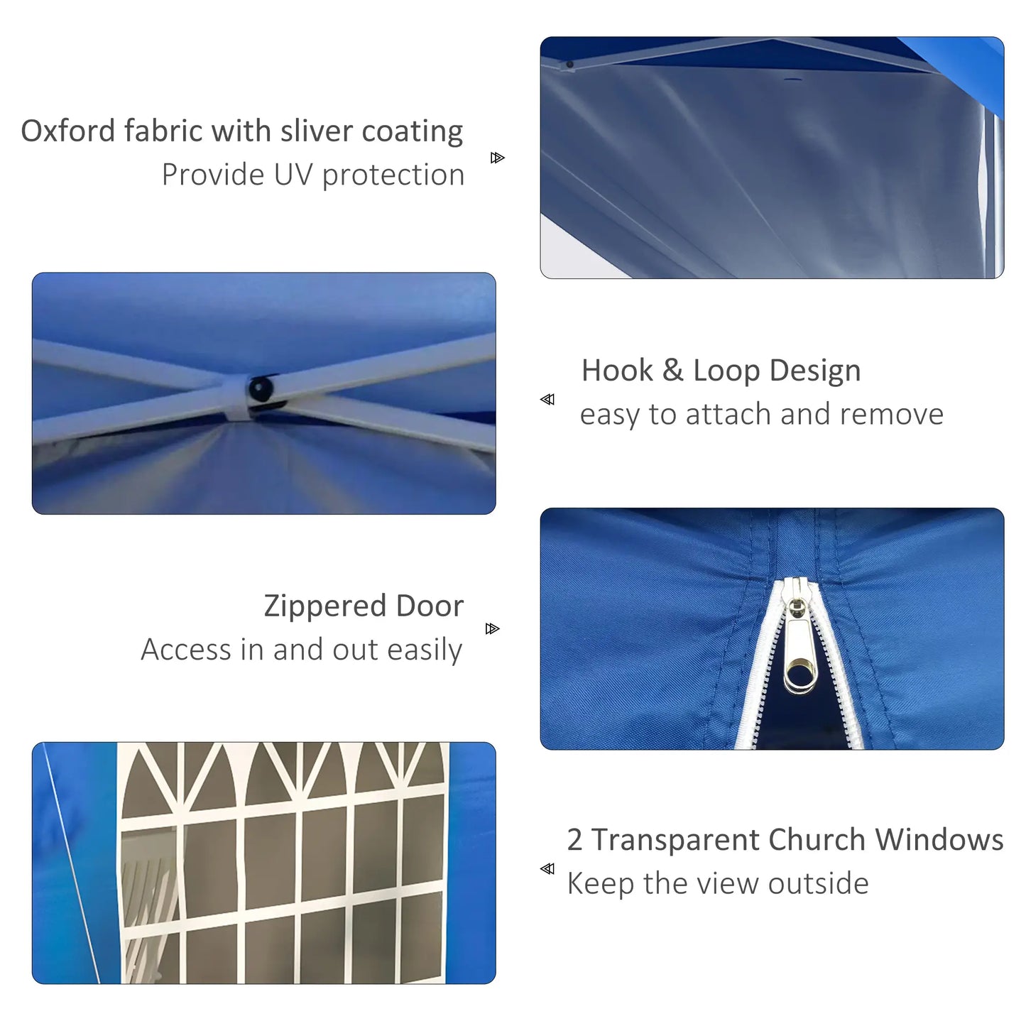 10' x 10' Pop Up Canopy Tent, Instant Sun Shelter, Blue Pop Up Canopies at Gallery Canada