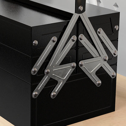 22 Inches Metal Tool Box, 5-Tray Cantilever Steel Chest, Black Tool Organizers at Gallery Canada