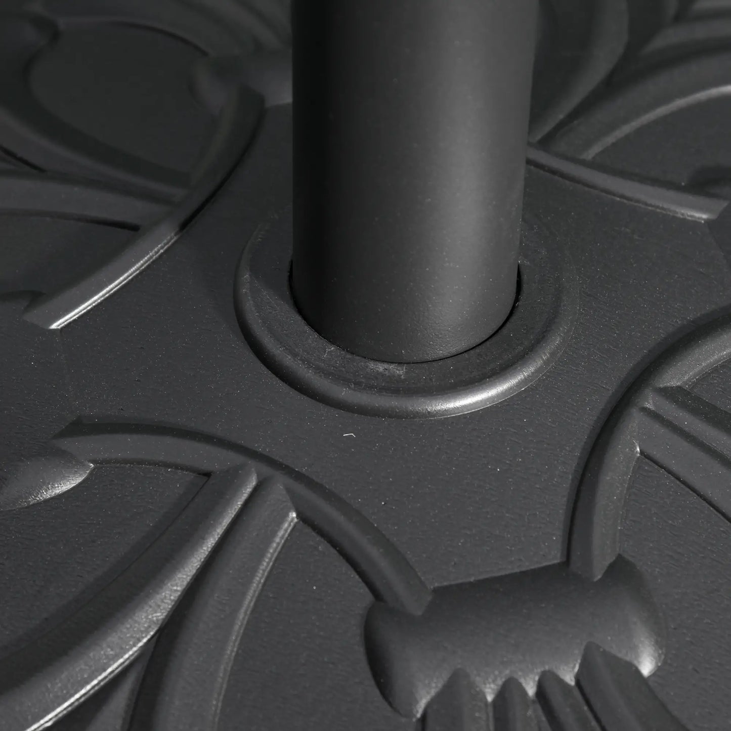 29lbs Heavy Duty Umbrella Base, 19" Round Parasol Stand, HDPE Cement, Black Umbrella Bases at Gallery Canada