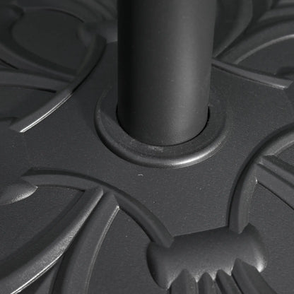 29lbs Heavy Duty Umbrella Base, 19" Round Parasol Stand, HDPE Cement, Black Umbrella Bases at Gallery Canada