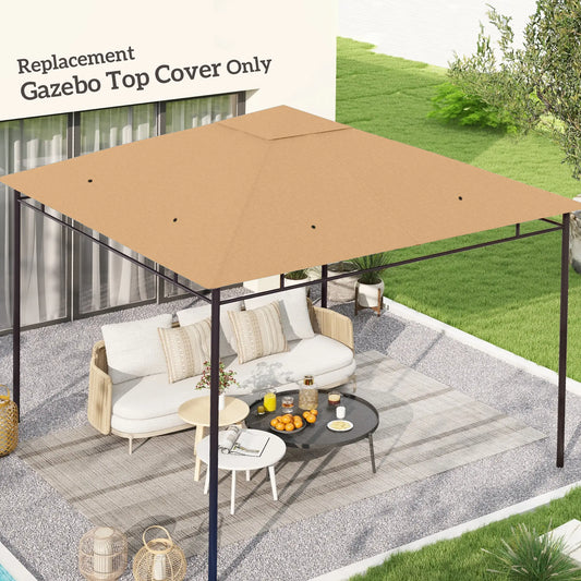 10' X 10' Square Gazebo Replacement Canopy, Beige Gazebo Canopy Replacement Beige at Gallery Canada