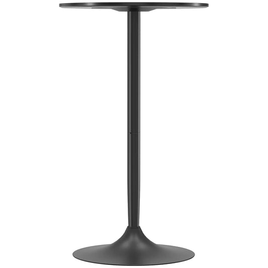 High Top Bar Table, Round Dining Table, Painted Top, Steel Base, Black Bar Tables & Dining Tables Black at Gallery Canada