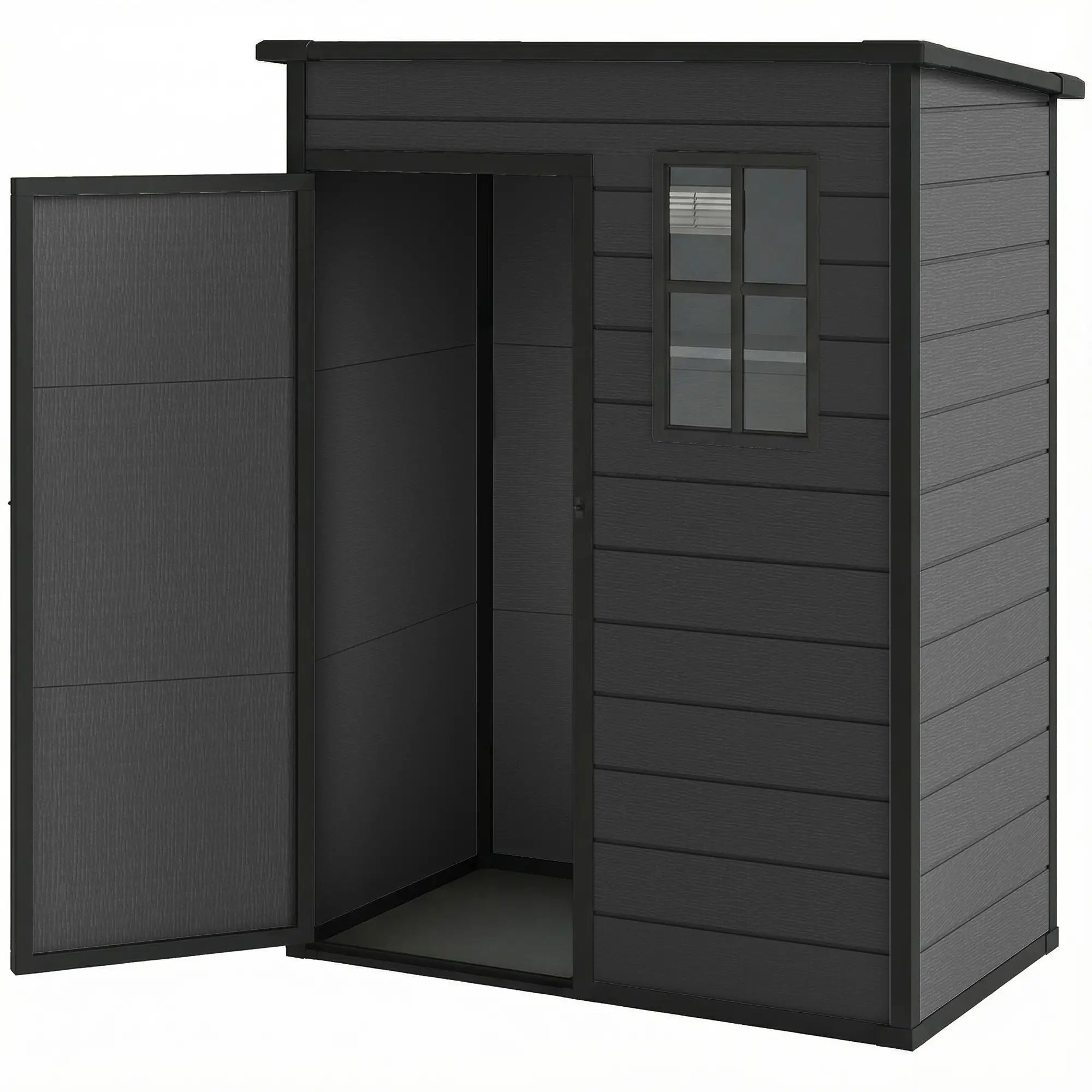 5 x 3FT Garden Shed With Floor, Lockable Door, Window, Vent, Dark Grey Sheds Dark Grey at Gallery Canada