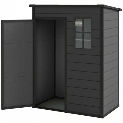 5 x 3FT Garden Shed With Floor, Lockable Door, Window, Vent, Dark Grey Sheds Dark Grey at Gallery Canada