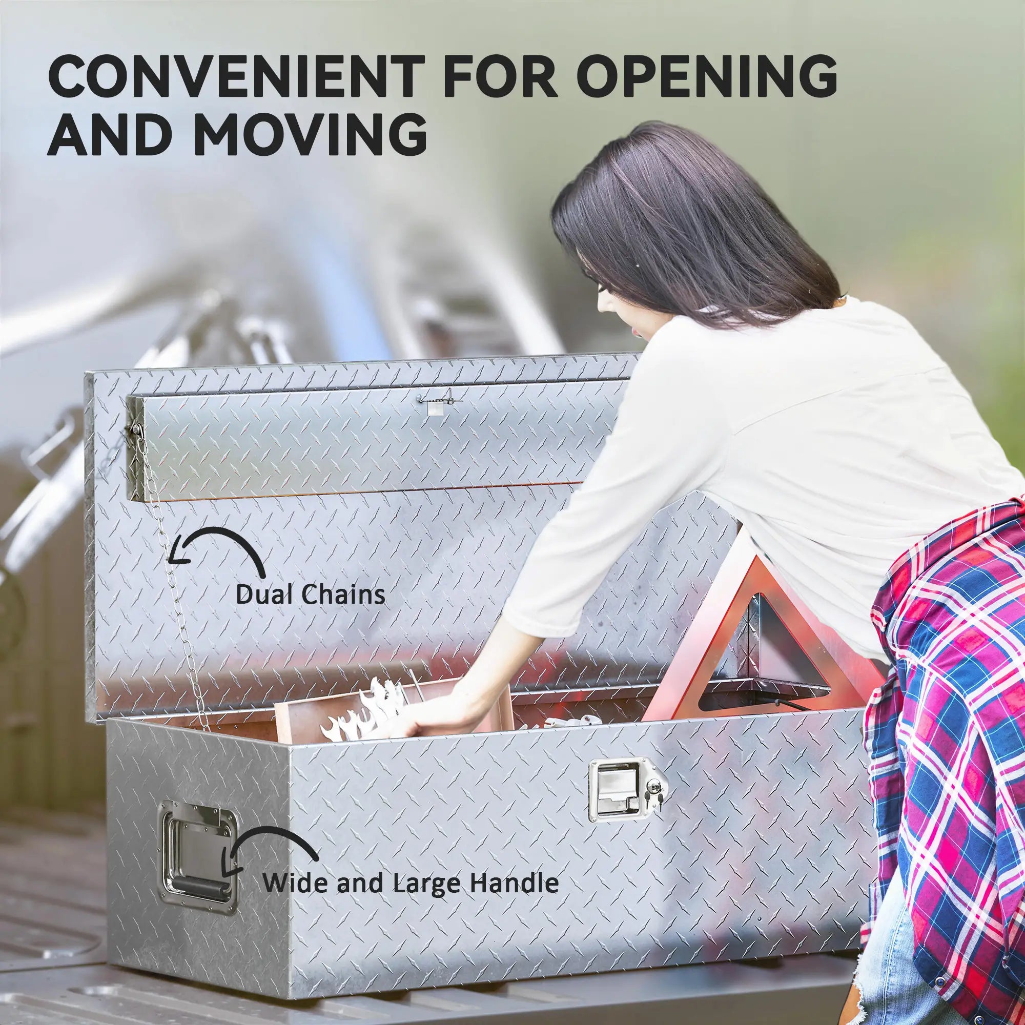 30 Inch Truck Bed Tool Box, Heavy Duty Aluminum Diamond Plate Trailer Tongue Box Tool Organizers at Gallery Canada