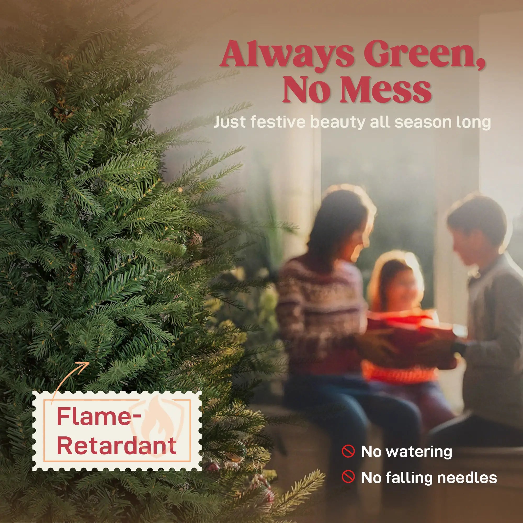 5 ft Artificial Christmas Tree, Dense Branches, Ponderosa Fir, Hinged, Easy Assembly Artificial Christmas Trees at Gallery Canada