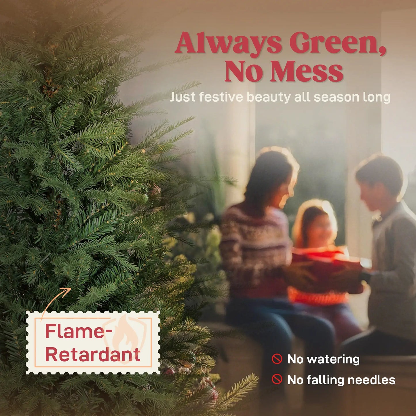 5 ft Artificial Christmas Tree, Dense Branches, Ponderosa Fir, Hinged, Easy Assembly Artificial Christmas Trees at Gallery Canada