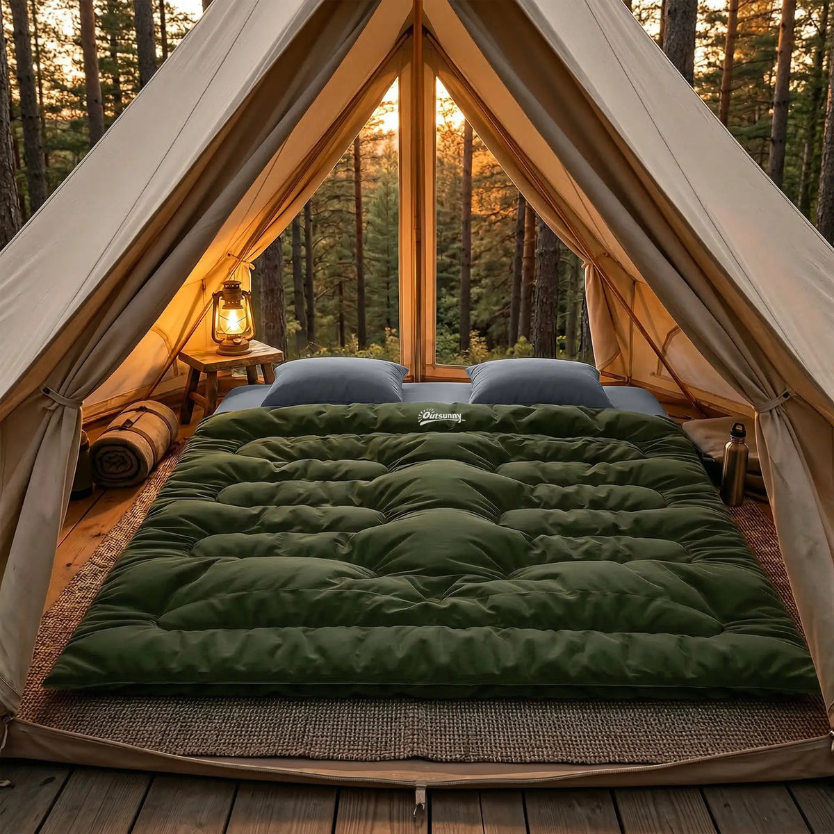 Queen Size, Double Sleeping Bag For Adults, Cold Weather, Green Camping Cots at Gallery Canada