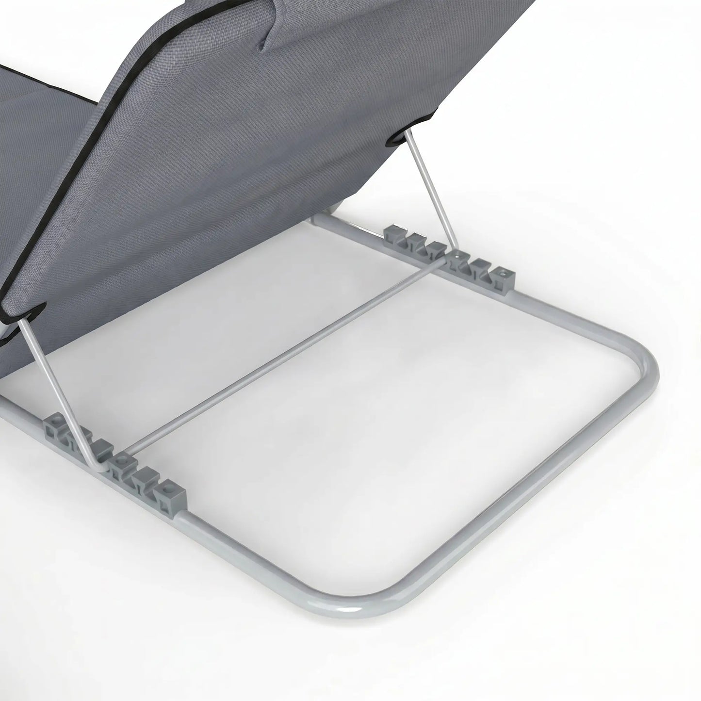 2 Pieces Beach Lounge Chair, Outdoor Folding Chaise, Grey Lounger Chairs at Gallery Canada