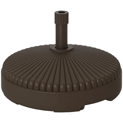 Round Patio Umbrella Base, Holds 62lbs, for Garden, Poolside, Brown Umbrella Bases at Gallery Canada