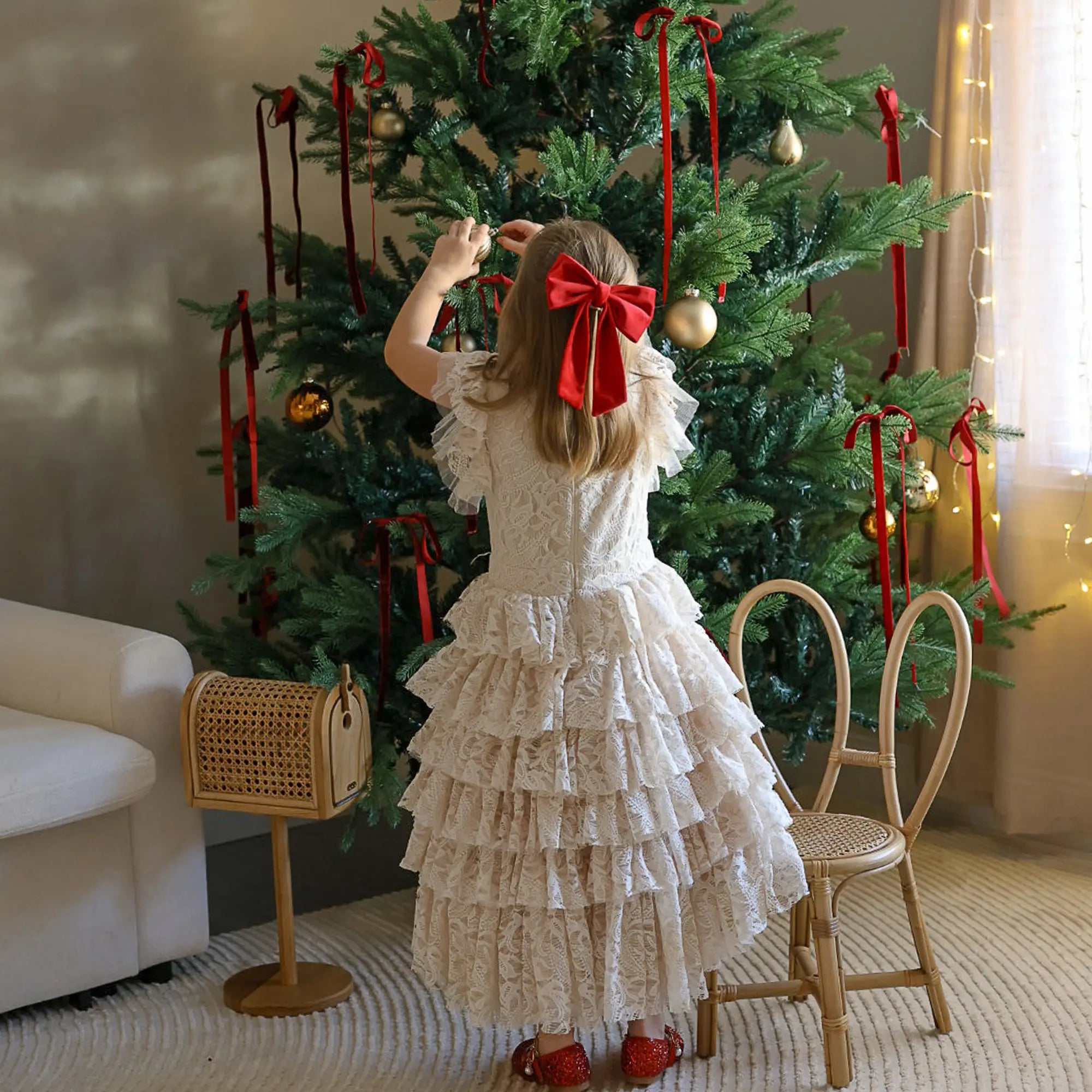 7.5ft Artificial Christmas Tree, Metal Base Artificial Christmas Trees at Gallery Canada