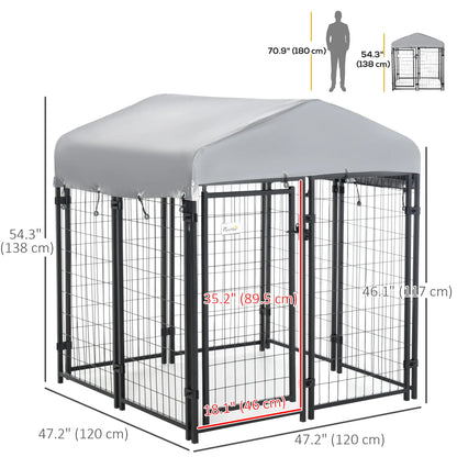 Outdoor Dog Kennel, Waterproof UV-Resistant Cover, 4 x 4 x 4.5 ft Houses, Kennels & Pens at Gallery Canada
