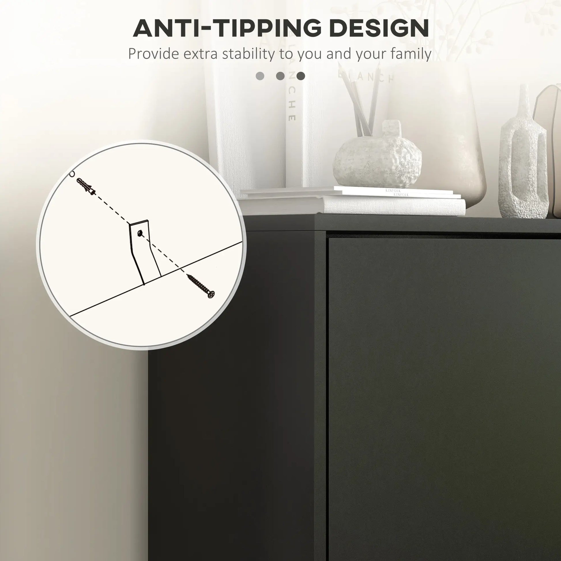 Slim Shoe Storage Cabinet, 3 Flip Drawers, Adjustable Shelves, 18-24 Pairs, Black Shoe Storage Cabinets & Racks at Gallery Canada