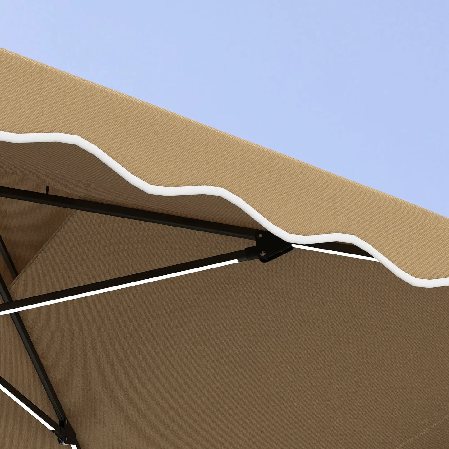 8' x 8' Square Patio Umbrella, Solar LED Lights, Khaki Cantilever Umbrellas at Gallery Canada