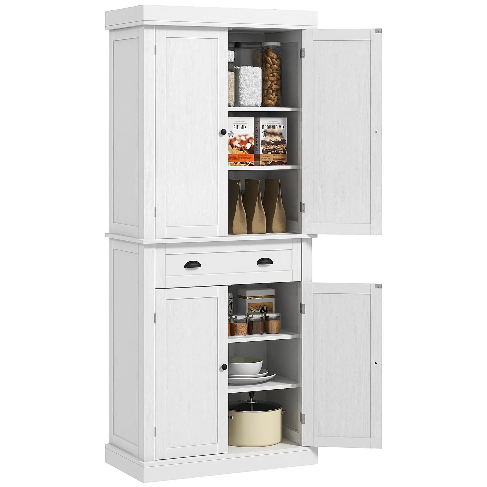 Kitchen Cabinet With 2 Drawers, Particleboard, White Kitchen Pantry Cabinets at Gallery Canada
