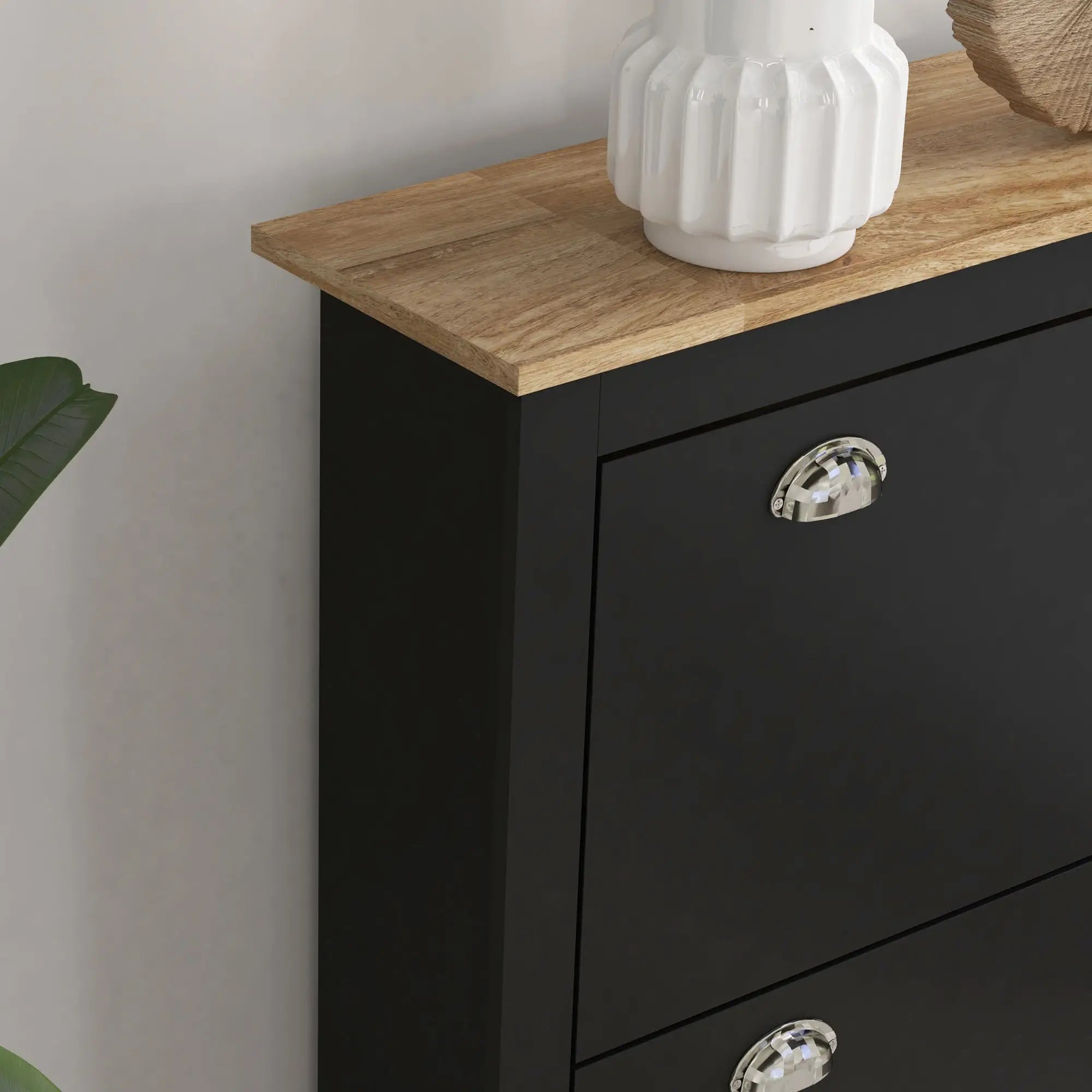 Shoe Cabinet, 2 Flip Drawers, Adjustable Shelves, 12 Pair, Black Shoe Storage Cabinets & Racks at Gallery Canada