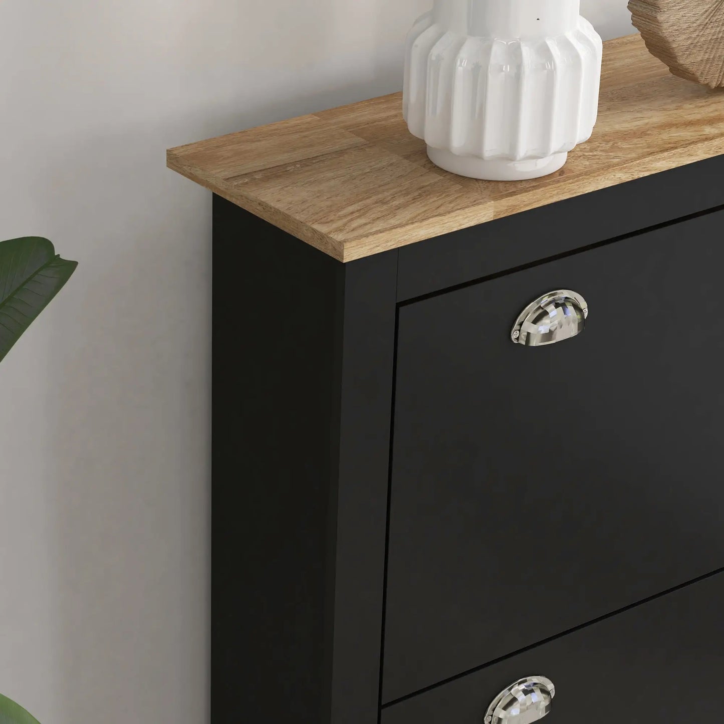 Shoe Cabinet, 2 Flip Drawers, Adjustable Shelves, 12 Pair, Black Shoe Storage Cabinets & Racks at Gallery Canada