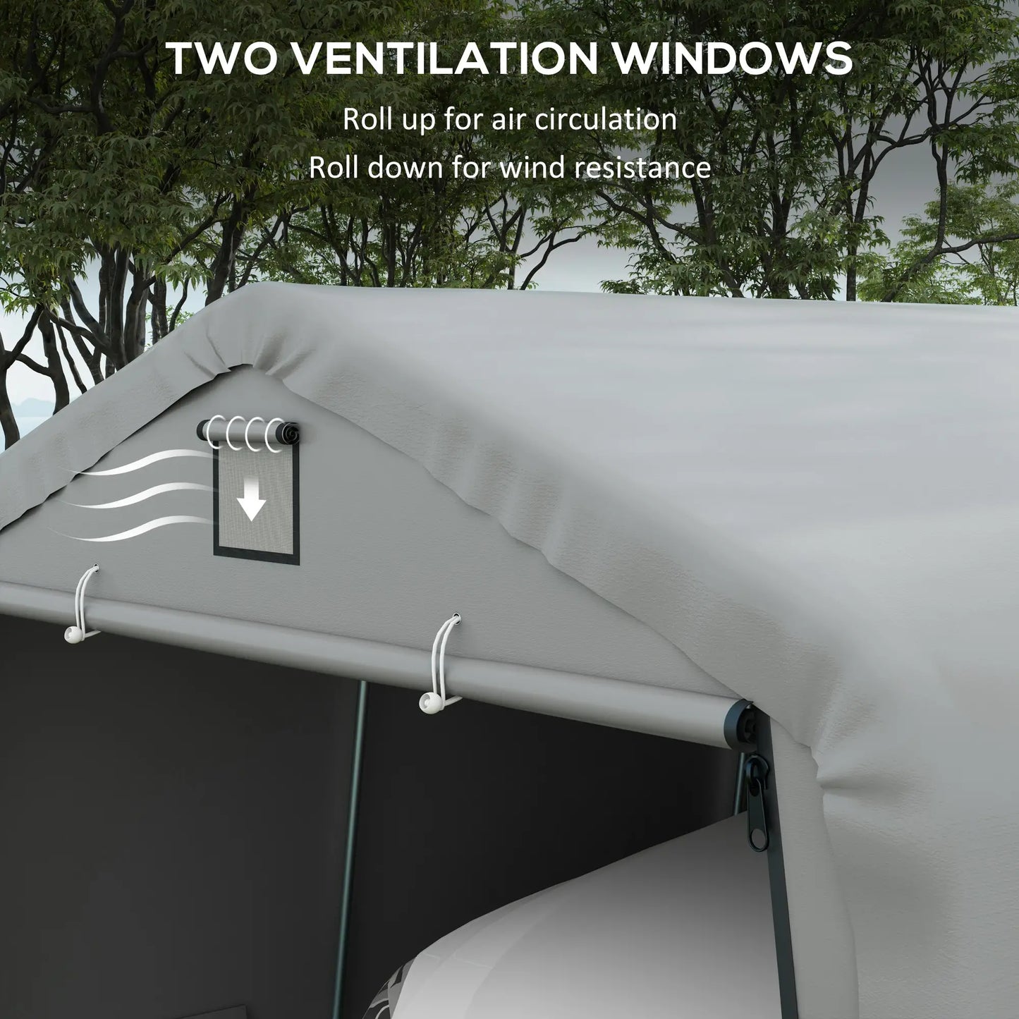 12' x 20' Portable Garage, Heavy Duty Carport Canopy, Light Grey Car Shelters at Gallery Canada