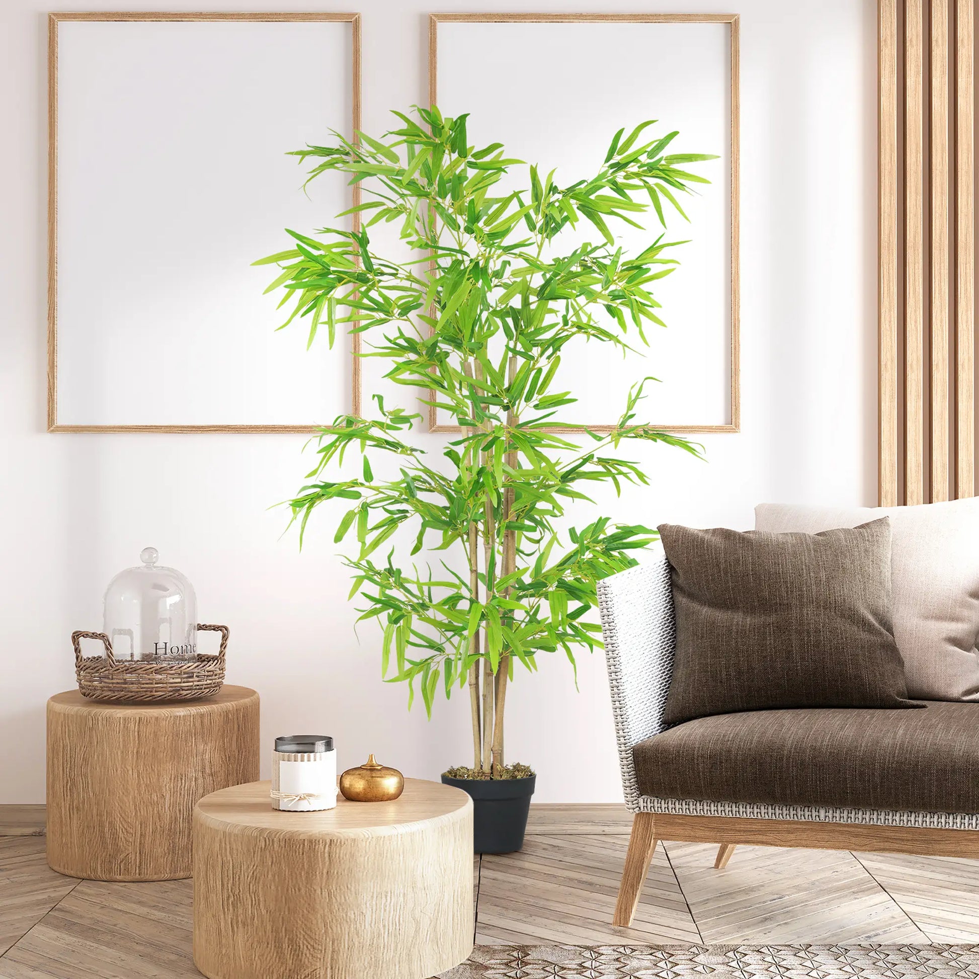 Artificial Bamboo Tree, 5ft, Realistic Leaf, Natural Trunk, Decorative Plant Artificial Trees at Gallery Canada