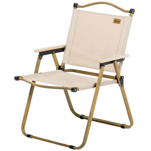 Lightweight Folding Camping Chair, Portable Armchair, Khaki