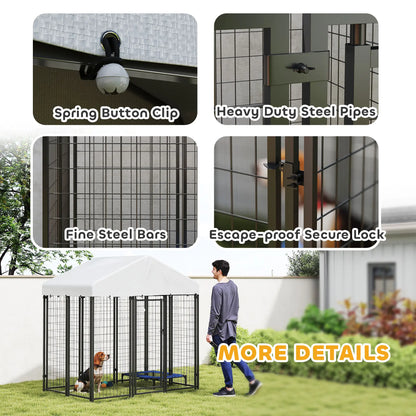 Outdoor Dog Kennel, Waterproof UV-Resistant Cover, 6 x 4 x 6 ft Houses, Kennels & Pens at Gallery Canada