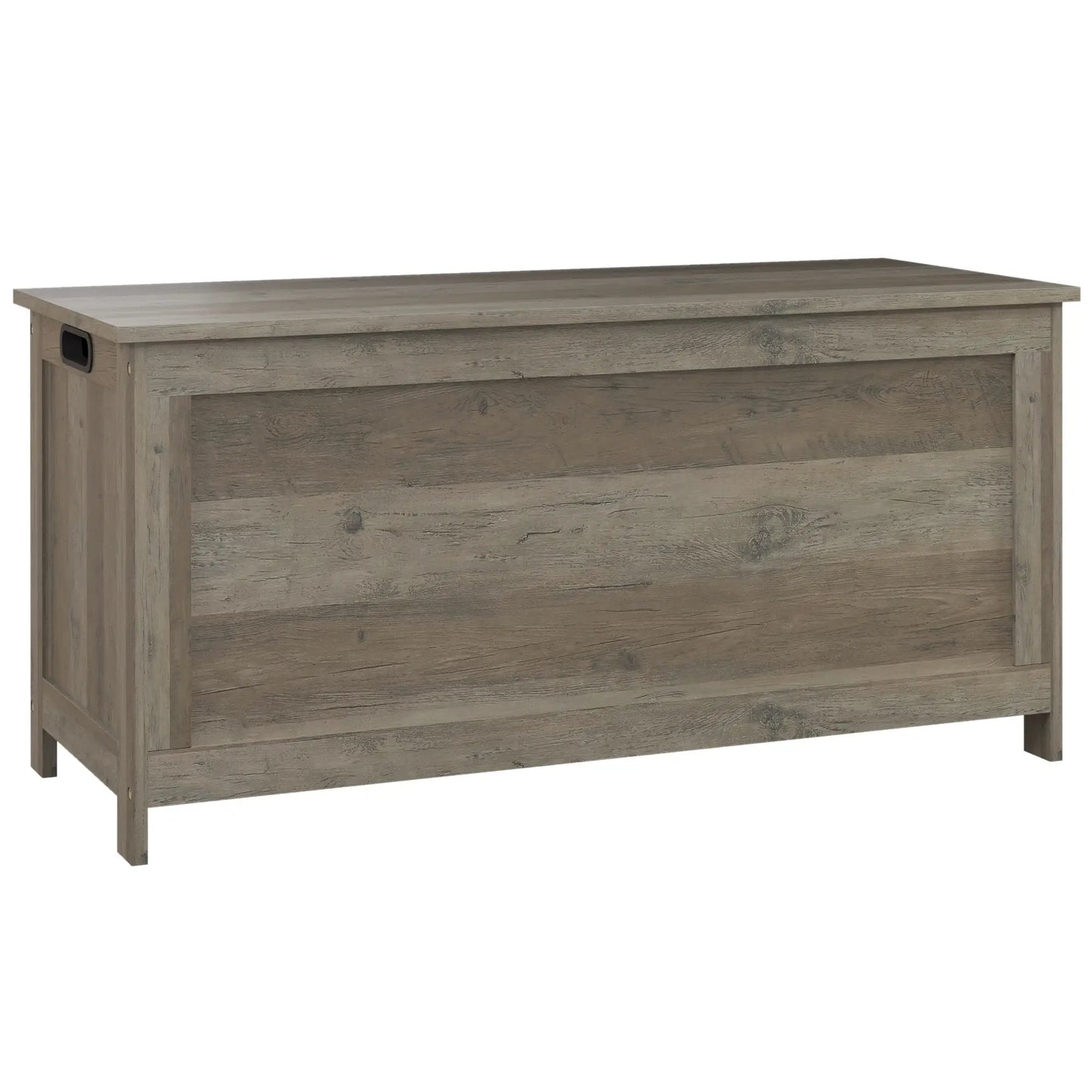 Storage Trunk, Entryway Bench with Side Handles, Distressed, Grey Storage Cabinets at Gallery Canada