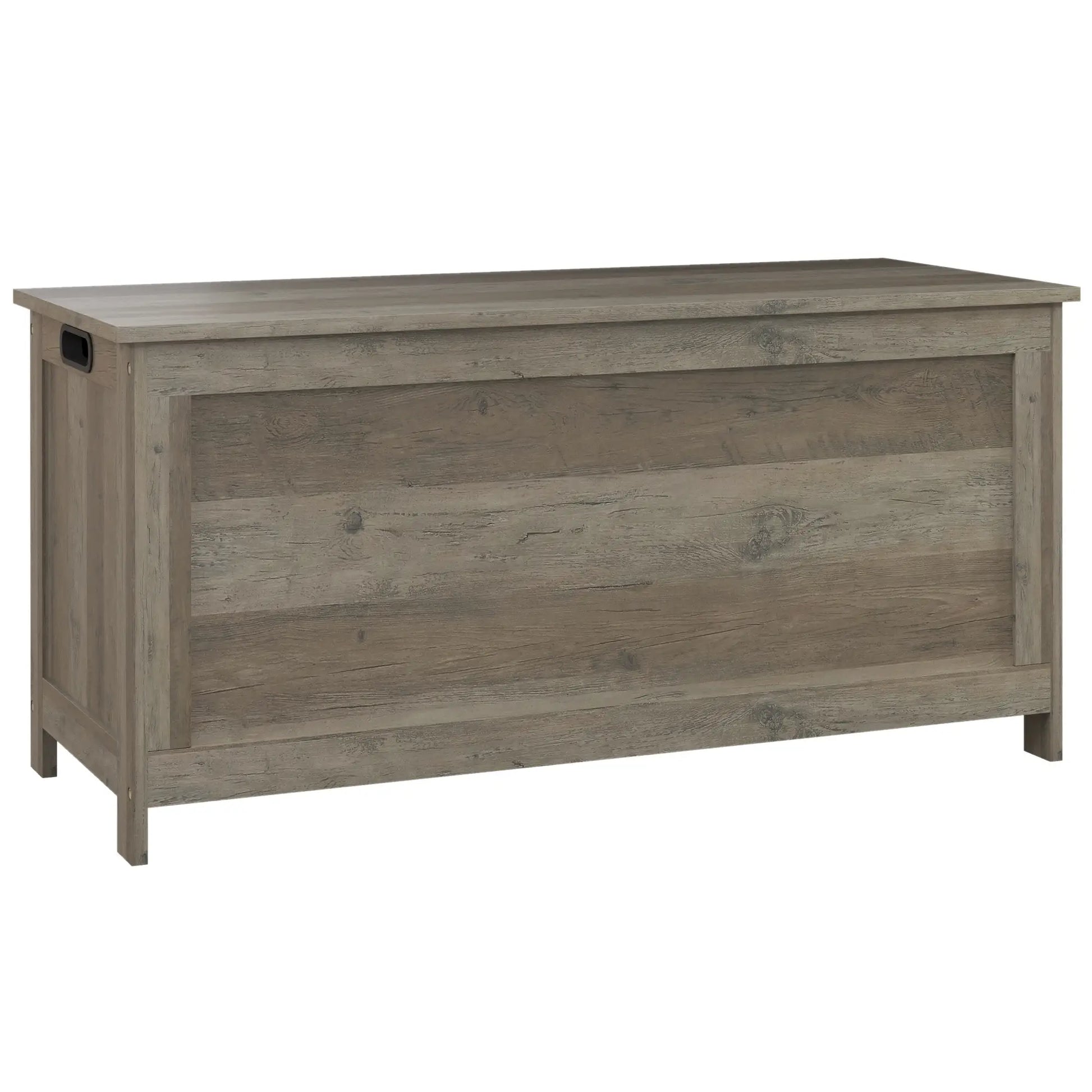 Storage Trunk, Entryway Bench with Side Handles, Distressed, Grey Storage Cabinets at Gallery Canada