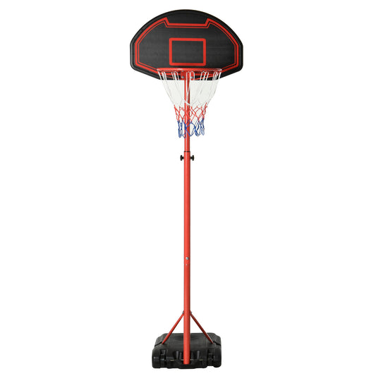 6.6'-8.2' Adjustable Portable Basketball Stand Outdoor Indoor Hoop System Backboard w/ Wheels For Youth Kids - Gallery Canada