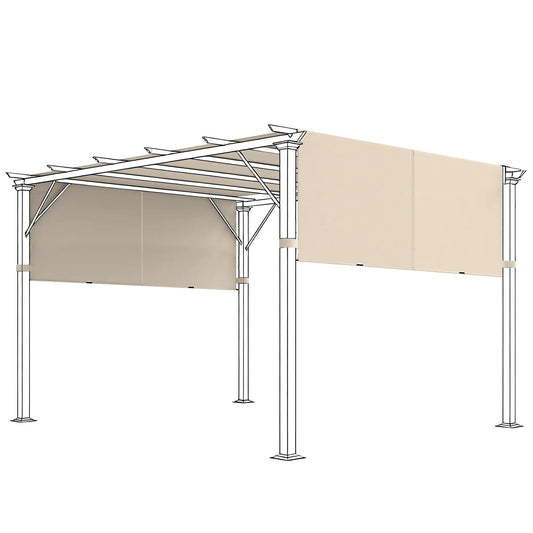 UV Protection Pergola Replacement Canopy, 10' x 11.8', Khaki Gazebo Canopy Replacement Khaki at Gallery Canada