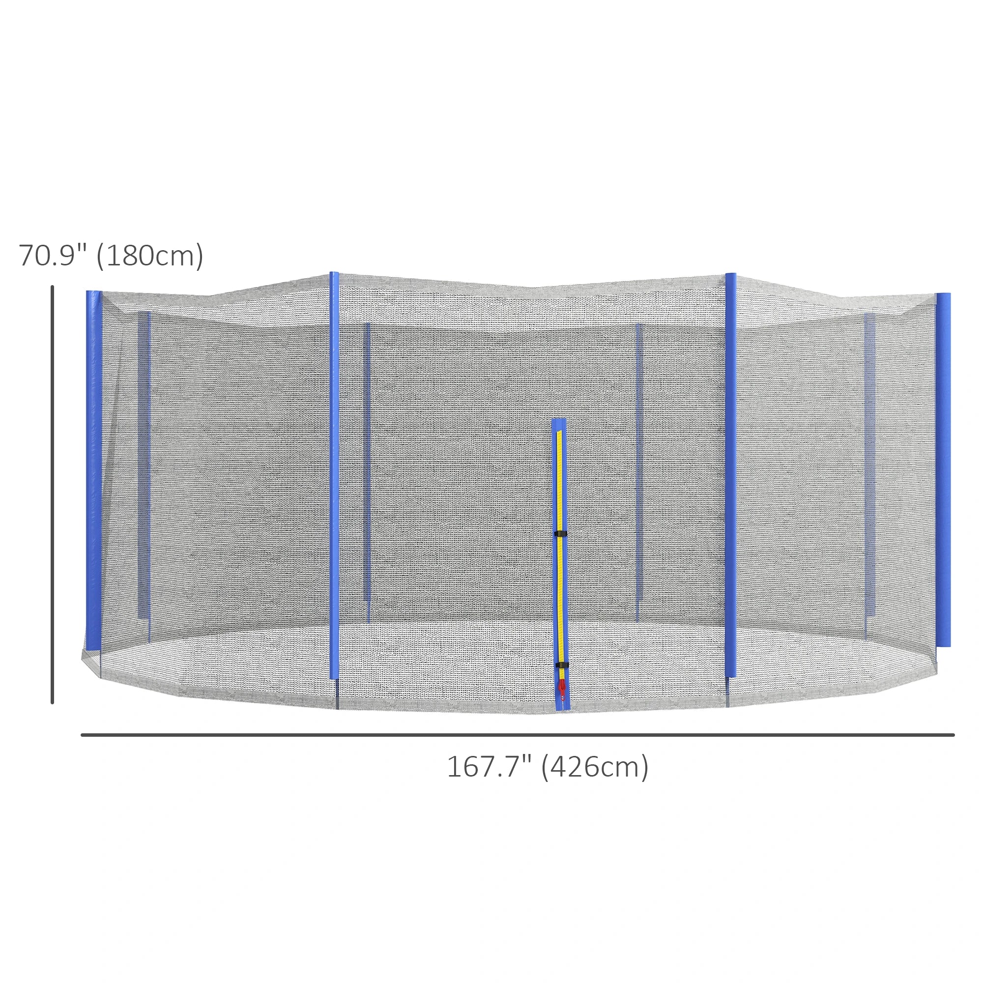 14ft Round Trampoline Net Enclosure, 8 Straight Poles, Blue Trampolines at Gallery Canada